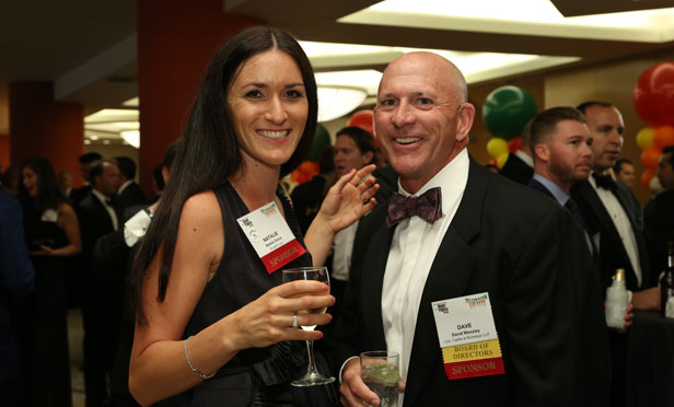 GlobeSt.com's executive editor Natalie Dolce with Cox, Castle & Nicholson's Dave Wensley